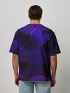 Мужская футболка оверсайз / СИНИЕ ПЛИТЫ 3D