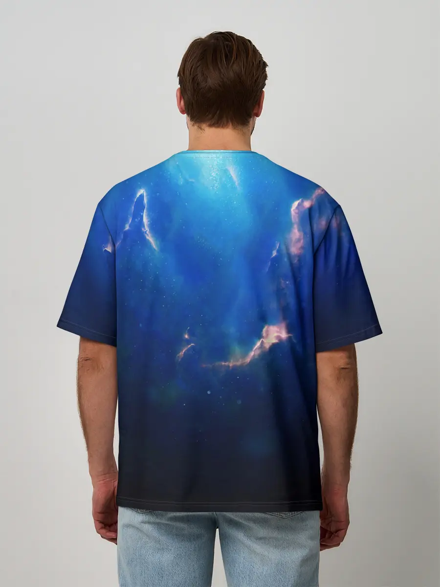 Мужская футболка оверсайз / ПАДЕНИЕ В БЕЗДНУ