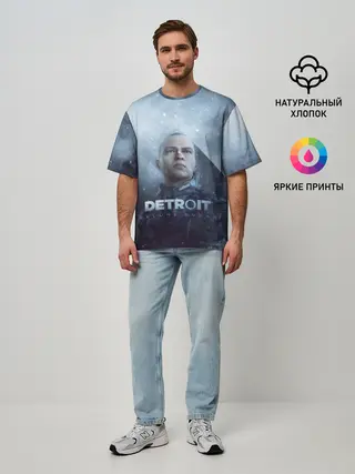 Мужская футболка оверсайз / Detroit become human