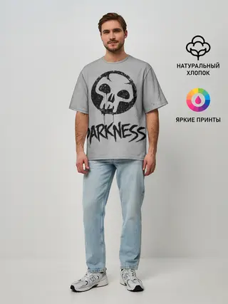 Мужская футболка оверсайз / Emblems Darkness