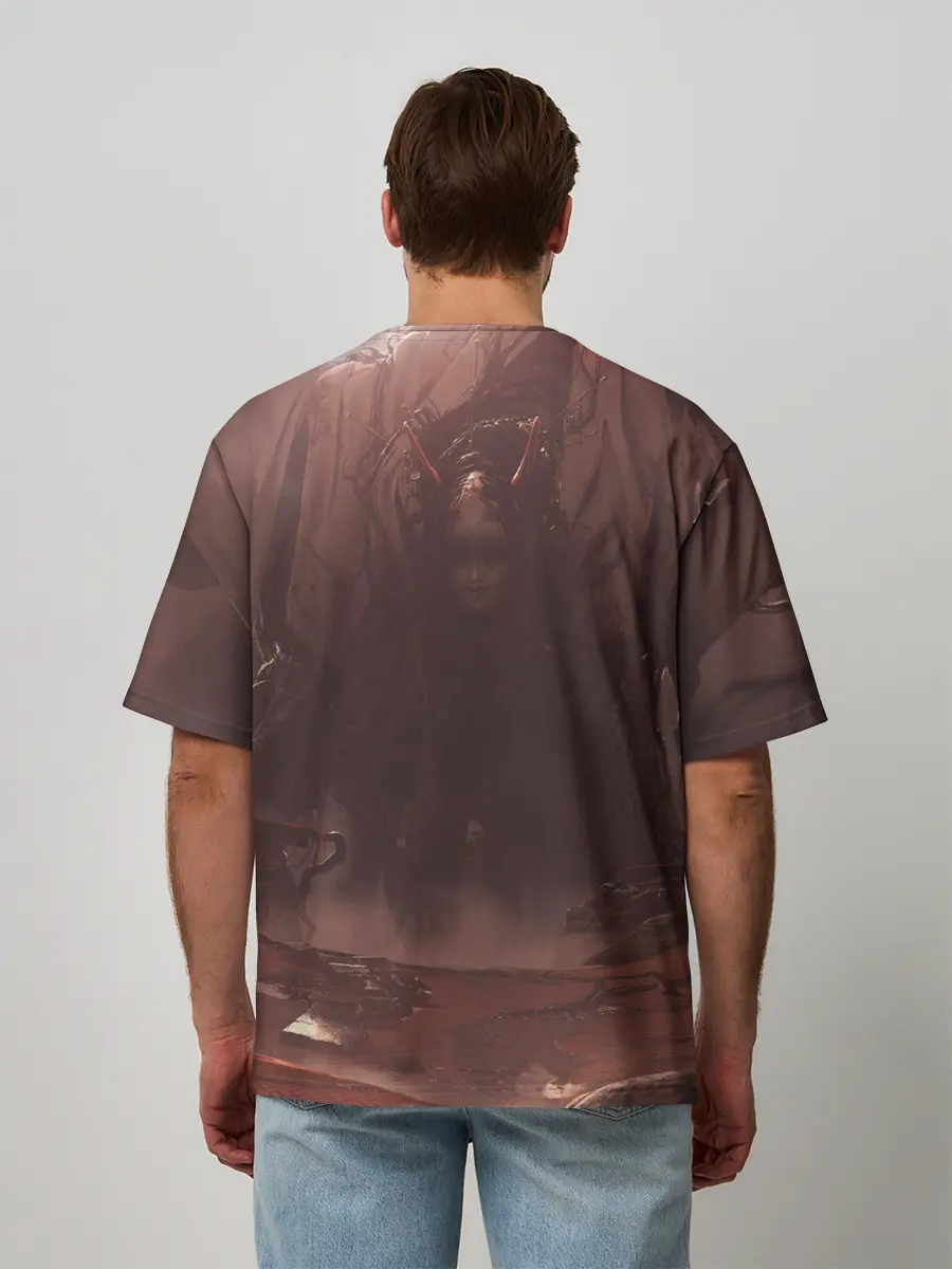 Мужская футболка оверсайз / Demon Tsushima | Демон