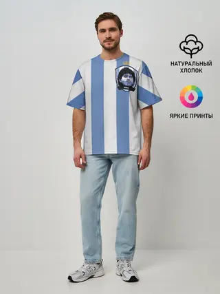 Мужская футболка оверсайз / Диего Армандо Марадона D10S