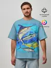 Мужская футболка оверсайз / Marlin and other fish
