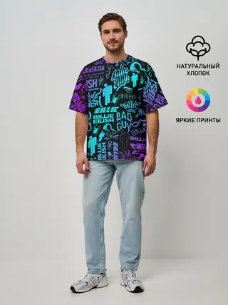 Мужская футболка оверсайз / BILLIE EILISH | БИЛЛИ АЙЛИШ