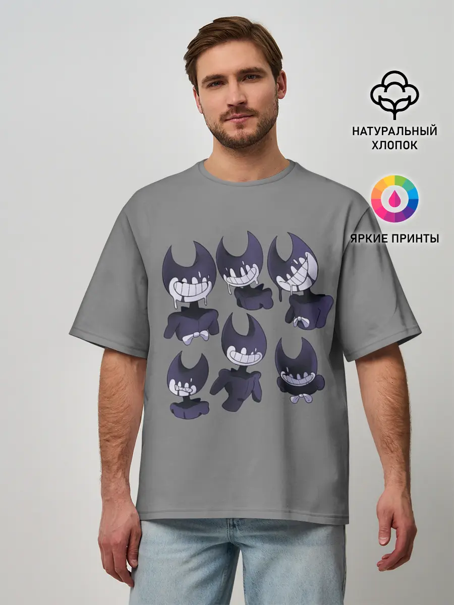 Мужская футболка оверсайз / Bendy And The Ink Machine