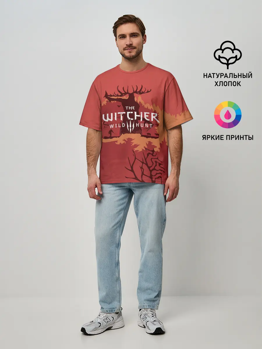 Мужская футболка оверсайз / ВЕДЬМАК