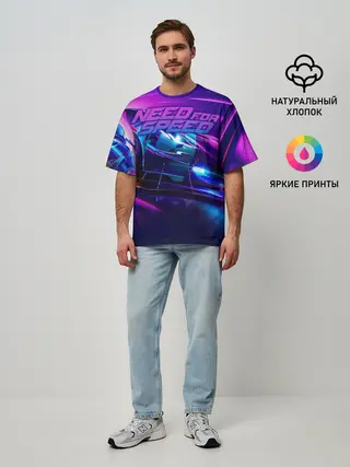 Мужская футболка оверсайз / Need for Speed