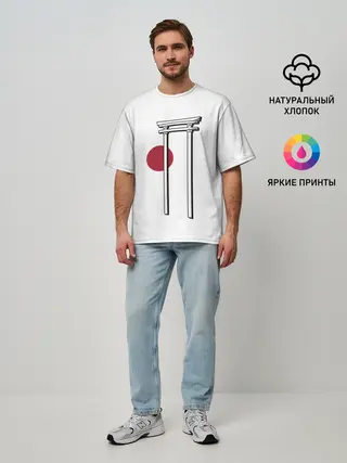 Мужская футболка оверсайз / Япония Тории | Torii in Japan