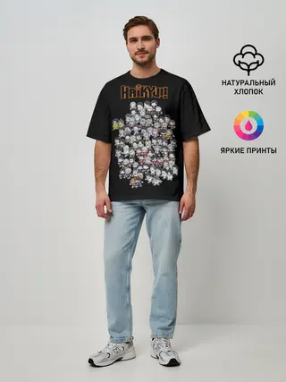 Мужская футболка оверсайз / Haikyuu Haikyu Чиби