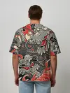 Мужская футболка оверсайз / Dsquared tatoo DRAGON