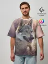 Мужская футболка оверсайз / Волк