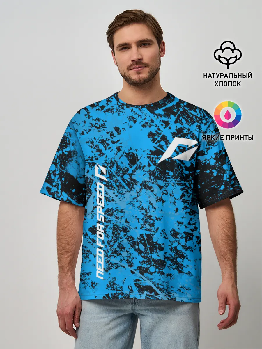 Мужская футболка оверсайз / Need for speed Shift