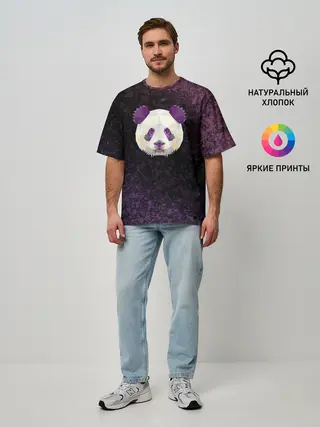 Мужская футболка оверсайз / Панда