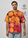 Мужская футболка оверсайз / Персики