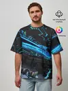 Мужская футболка оверсайз / DIGITAL ABSTRACT