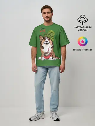 Мужская футболка оверсайз / Love is sweet