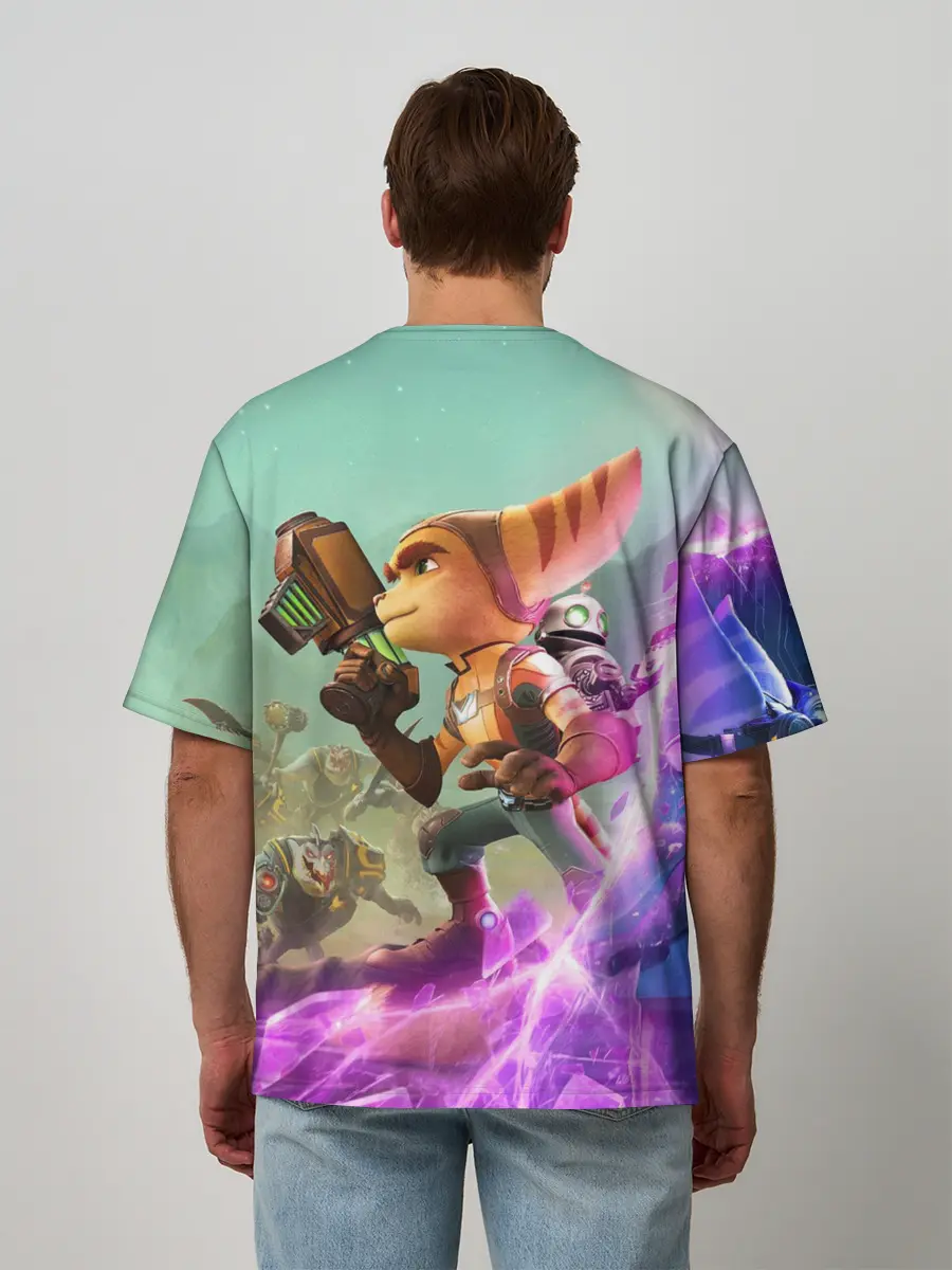 Мужская футболка оверсайз / Ratchet & Clank: Rift Apart