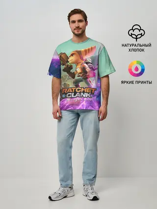 Мужская футболка оверсайз / Ratchet & Clank: Rift Apart