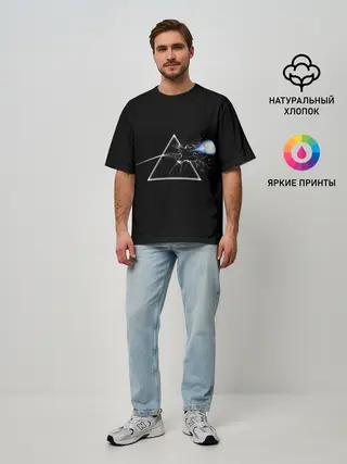 Мужская футболка оверсайз / Pink floyd x Street Fighter