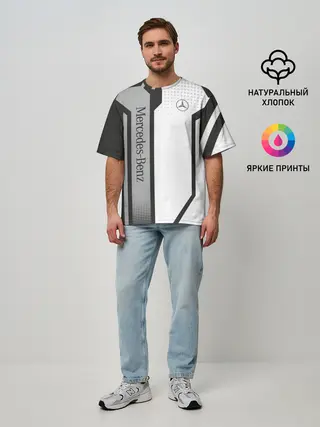 Мужская футболка оверсайз / Mercedes Driver team