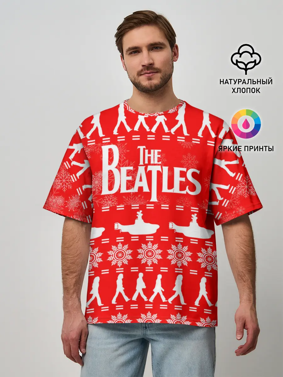 Мужская футболка оверсайз / The Beatles