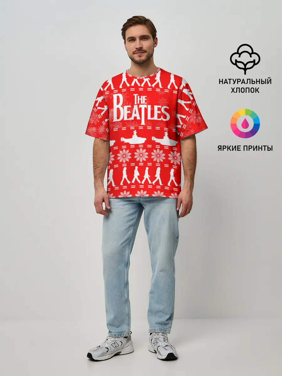 Мужская футболка оверсайз / The Beatles