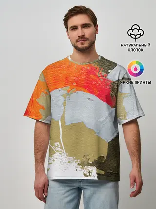 Мужская футболка оверсайз / Art Abstraction