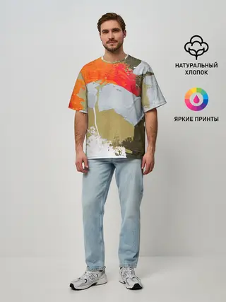 Мужская футболка оверсайз / Art Abstraction