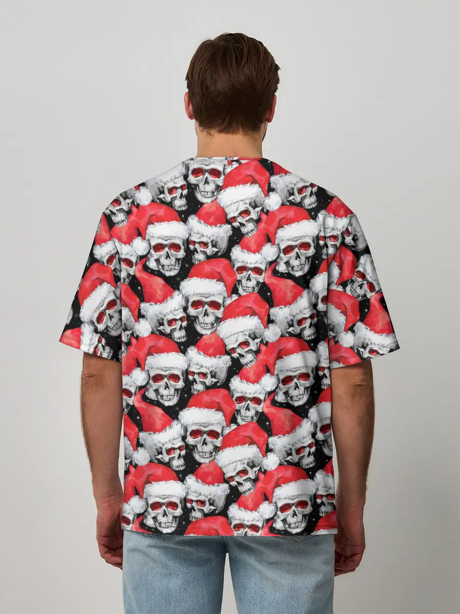 Мужская футболка оверсайз / Деды морозы