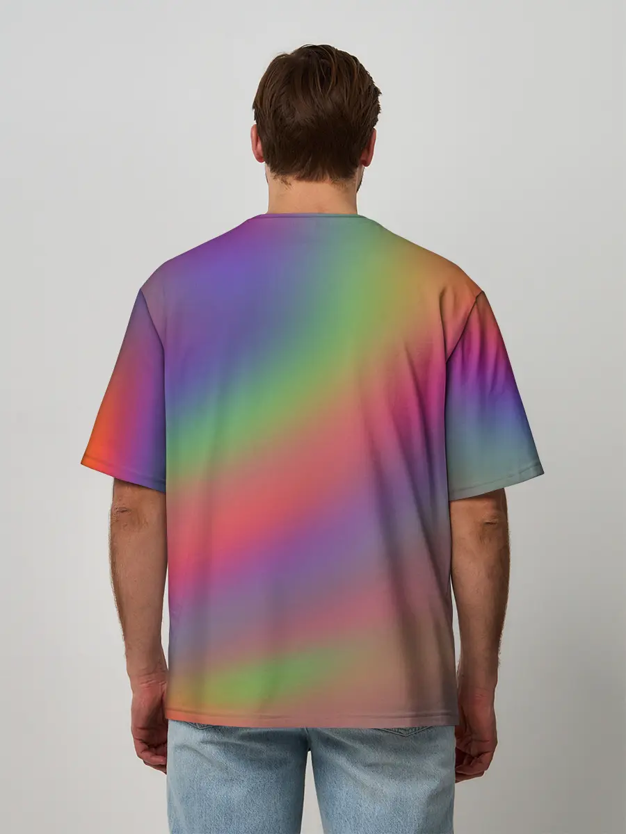 Мужская футболка оверсайз / ГРАДИЕНТ