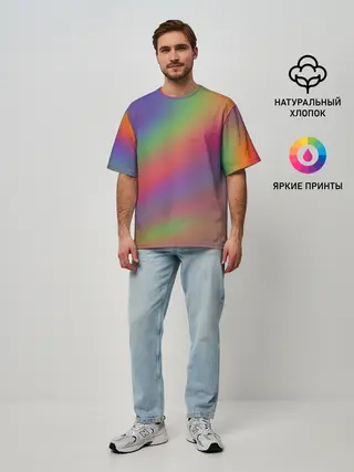 Мужская футболка оверсайз / ГРАДИЕНТ