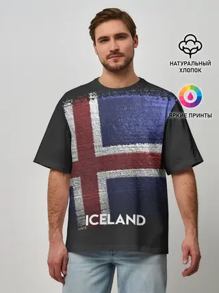 Мужская футболка оверсайз / Iceland