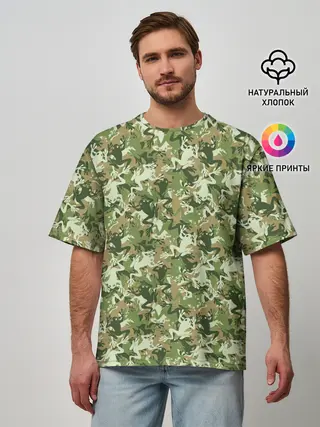 Мужская футболка оверсайз / Лягушки