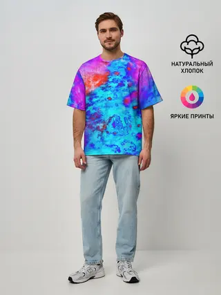 Мужская футболка оверсайз / ABSTRACTION COLORS