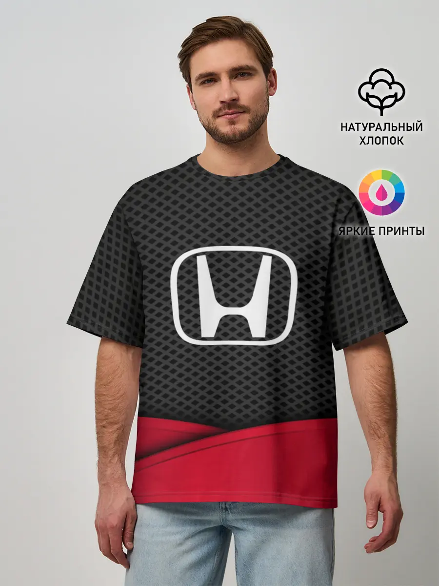 Мужская футболка оверсайз / HONDA