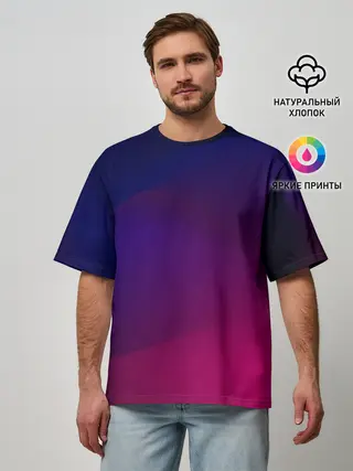 Мужская футболка оверсайз / Abstract simple colors