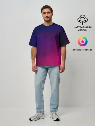 Мужская футболка оверсайз / Abstract simple colors