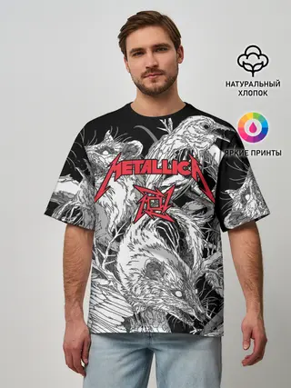 Мужская футболка оверсайз / Metallica