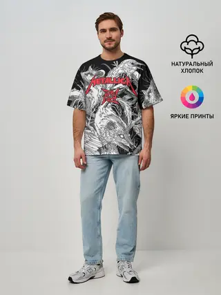 Мужская футболка оверсайз / Metallica