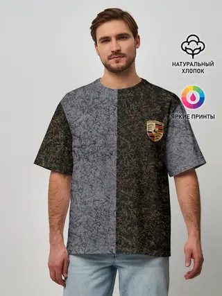 Мужская футболка оверсайз / Полярность металлических цветов