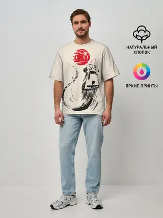 Мужская футболка оверсайз / Flying car