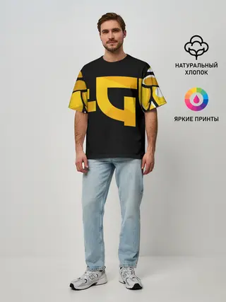 Мужская футболка оверсайз / Yellow Asia