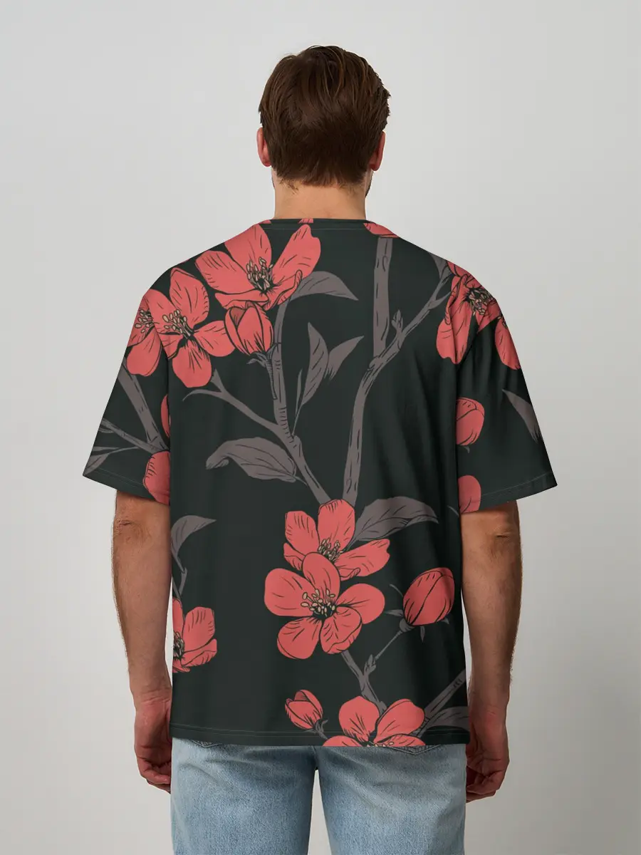 Мужская футболка оверсайз / САКУРА | SAKURA