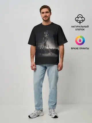 Мужская футболка оверсайз / СИРЕНОГОЛОВЫЙ