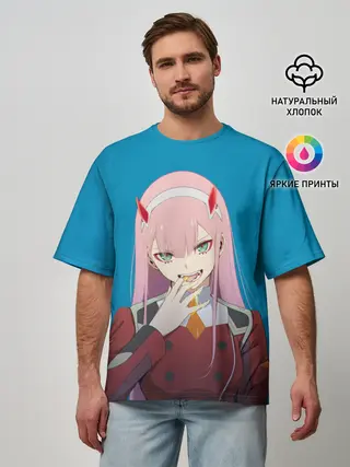 Мужская футболка оверсайз / Darliing on blue