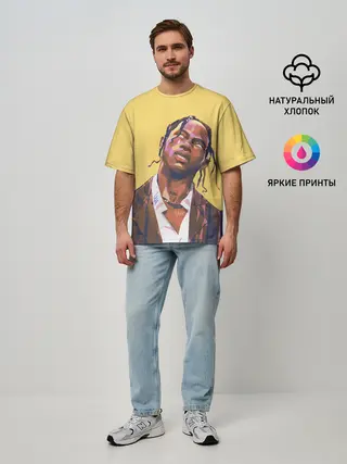 Мужская футболка оверсайз / Travis art