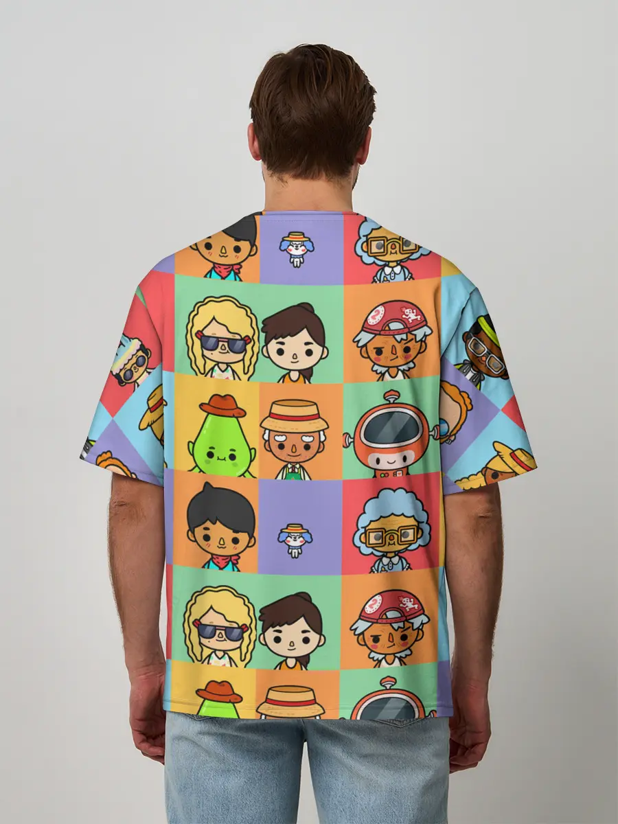 Мужская футболка оверсайз / TOCA BOCA WORLD HERO