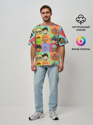 Мужская футболка оверсайз / TOCA BOCA WORLD HERO
