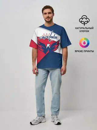 Мужская футболка оверсайз / Кэпиталз