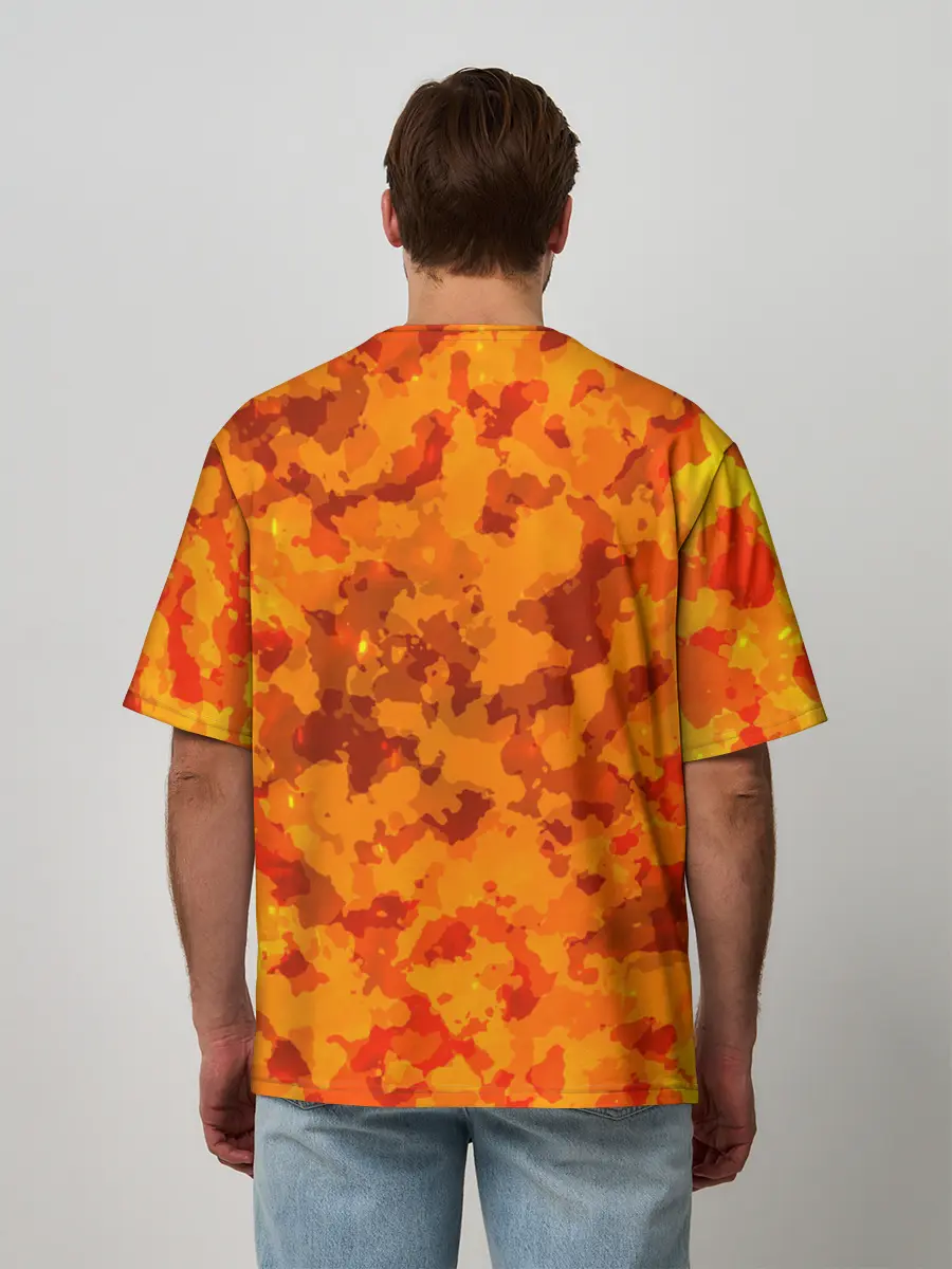 Мужская футболка оверсайз / CS GO FIRE | КС ГО